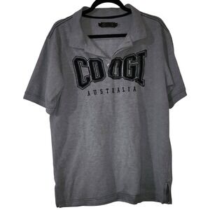 Coogi Australia Polo Shirt Embroidered Logo Gray Casual XXL